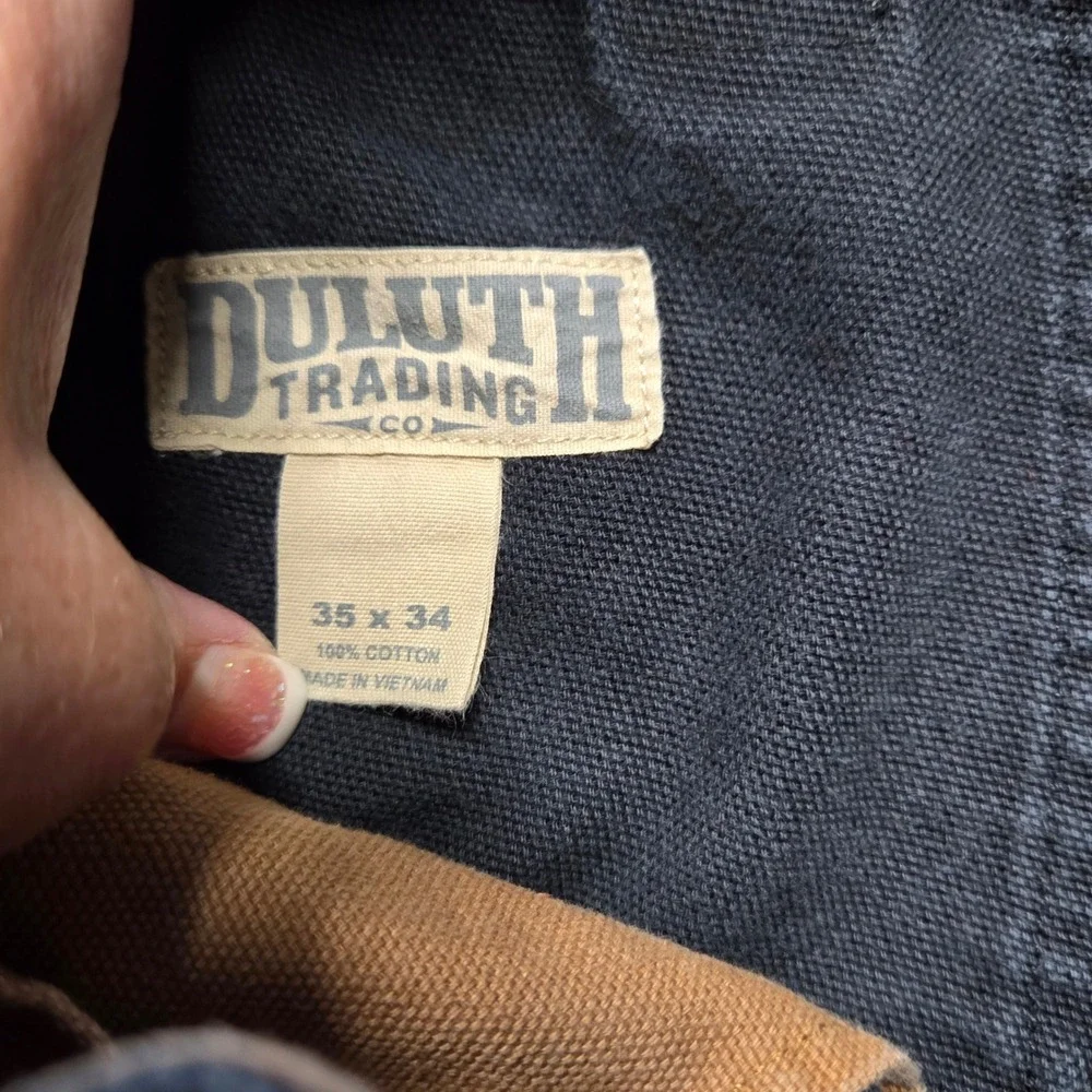 Duluth Trading Co Cargo Pants Mens 32x31 Black Good Fire Hose Workwear Canvas
